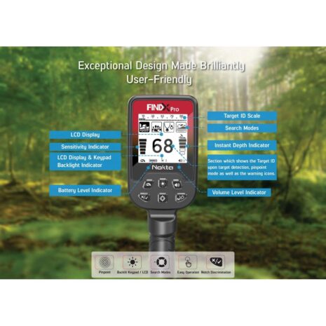 Nokta FINDX Pro Metal Detector Display Features 1 of 2 Nokta FINDX Pro Metal Detector Display Features 1 of 2