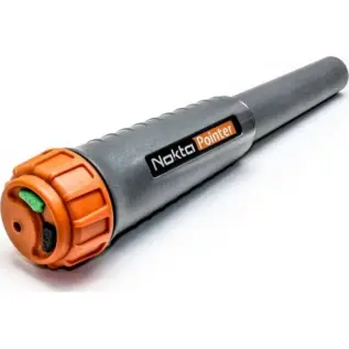 Metal Detectors South Africa 22 Nokta PinPointer - close-up of grey pinpointer with orange end cap and green button