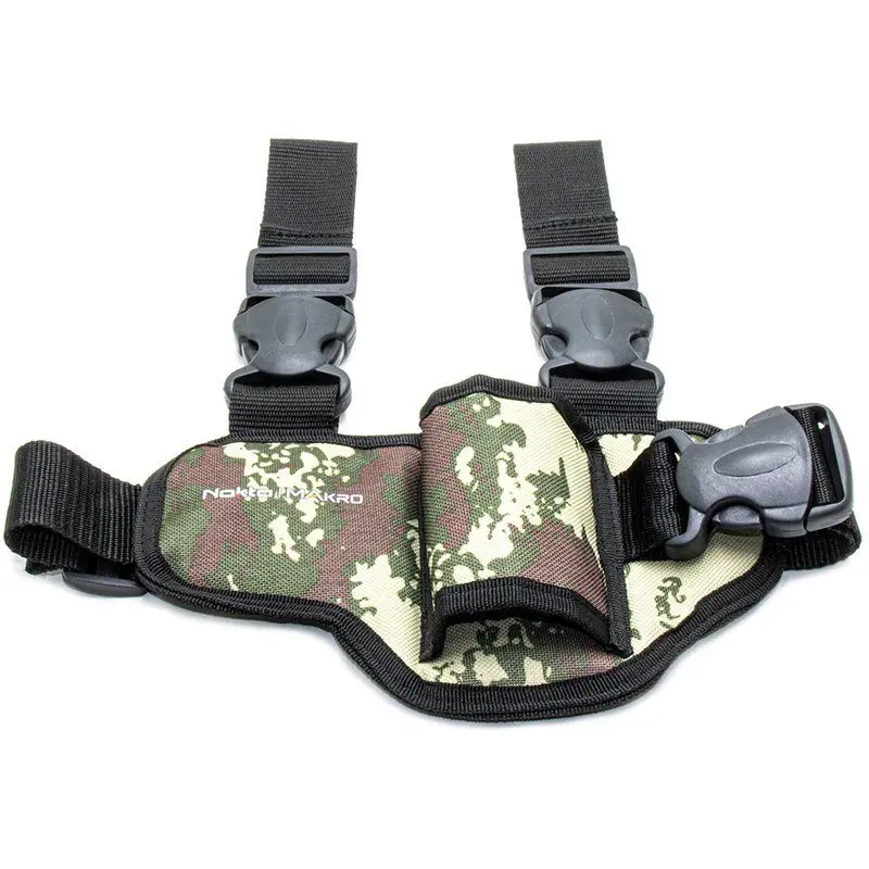 Nokta PinPointer Leg Holster - camouflage leg holster with empty pinpointer loop and fastening straps
